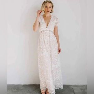 Baltic Born Ada White Lace Maxi Dress